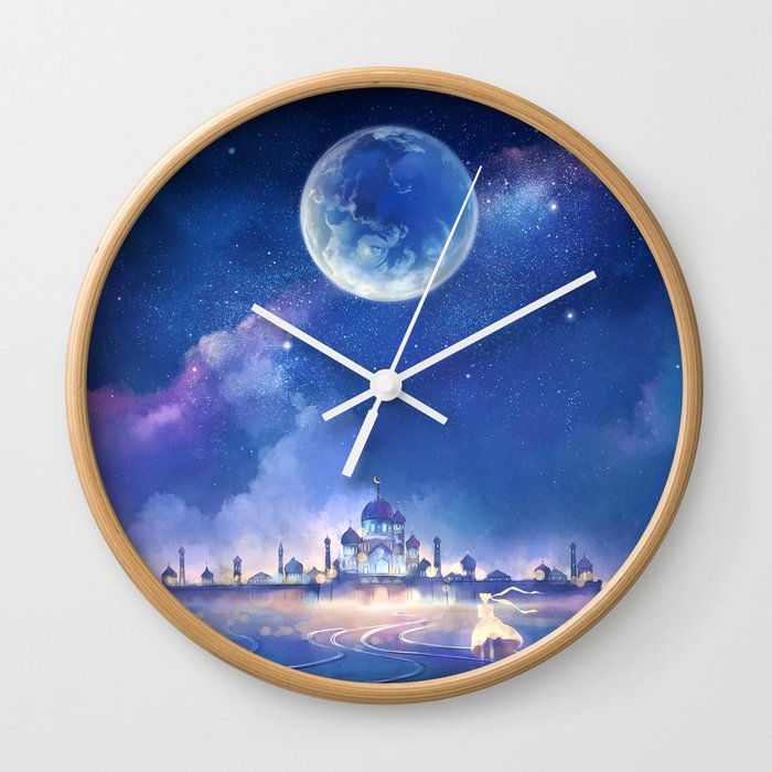 silver millennium Wall Clock
