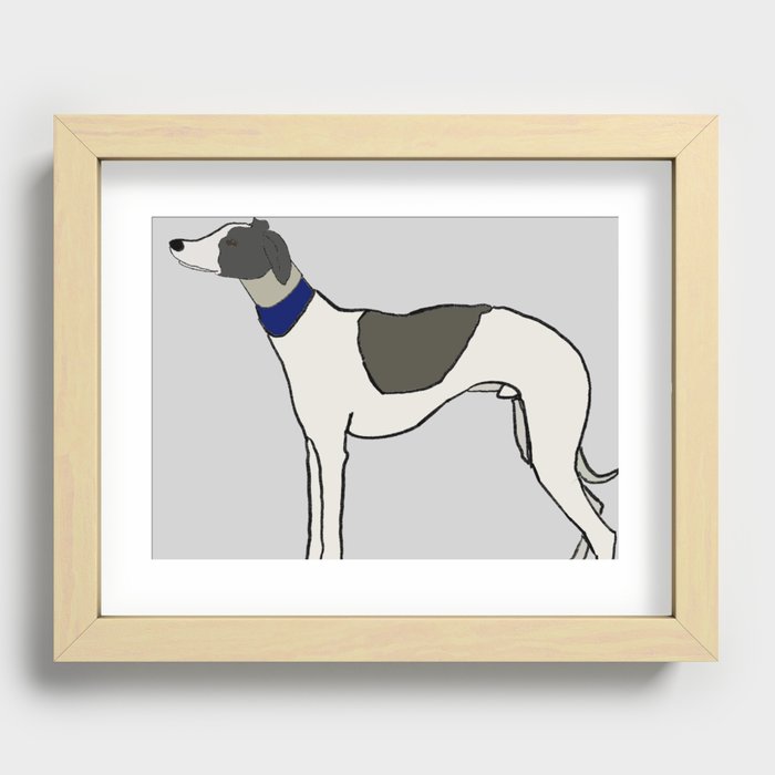 Whippet/ Greyhound Recessed Framed Print