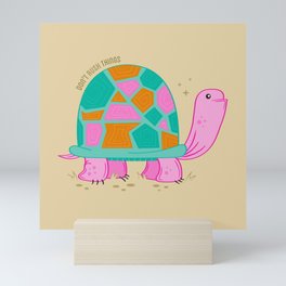 Don't Rush Tortoise Mini Art Print
