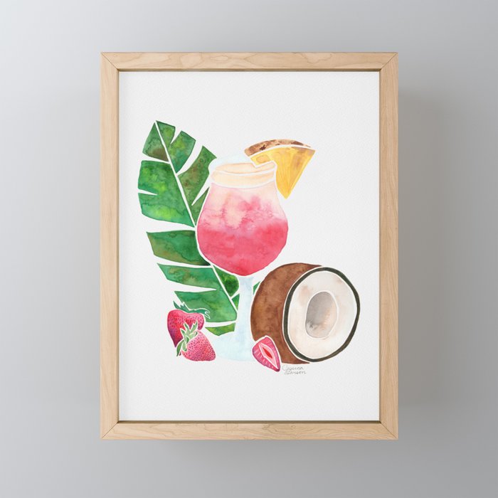 Tropical Cocktail - Lava Flow Framed Mini Art Print