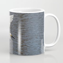 Snowy Egret Water Landing Coffee Mug