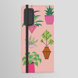 Floral Potted Plants Leaf Pattern Nature Print Android Wallet Case