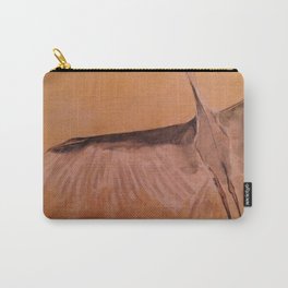 Wood Crane gold sky painting on wood Carry-All Pouch