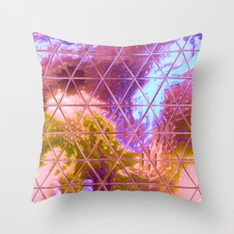 Triangle Glass Tiles 157 Throw Pillow