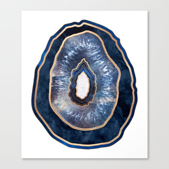 Agate - Blue Canvas Print