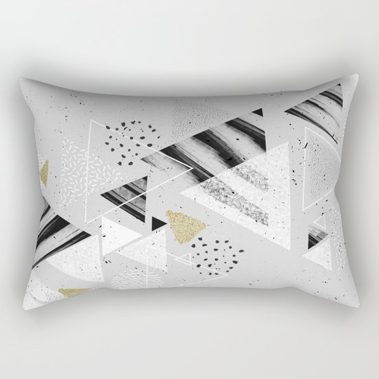 Geometric abstract triangles Rectangular Pillow
