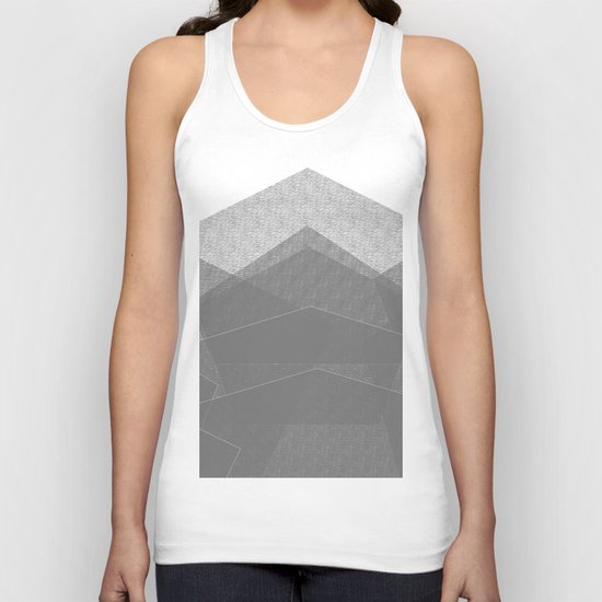 White Winter Skiing Mountain Climbing Unisex Tank Top