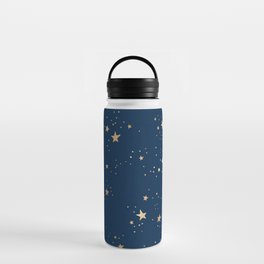 Magical Midnight Blue Starry Night Sky Water Bottle