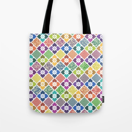 Colorful Floral Pattern III Tote Bag