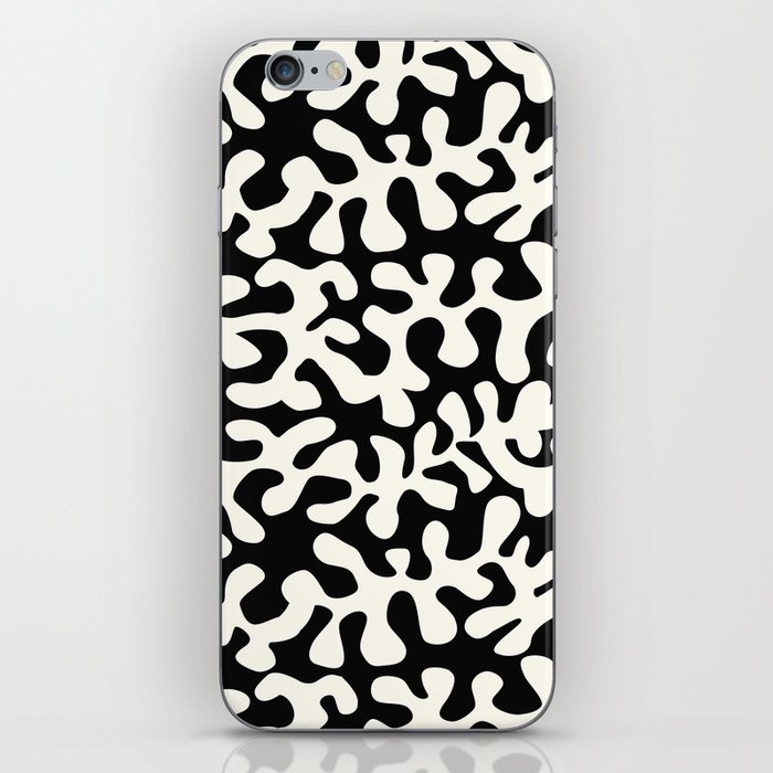 Abstract Cut Out Pattern - Black and White iPhone Skin