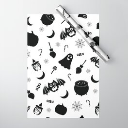 Halloween Seamless Pattern Wrapping Paper