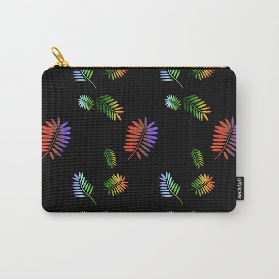 Tropical Palm Black Carry-All Pouch