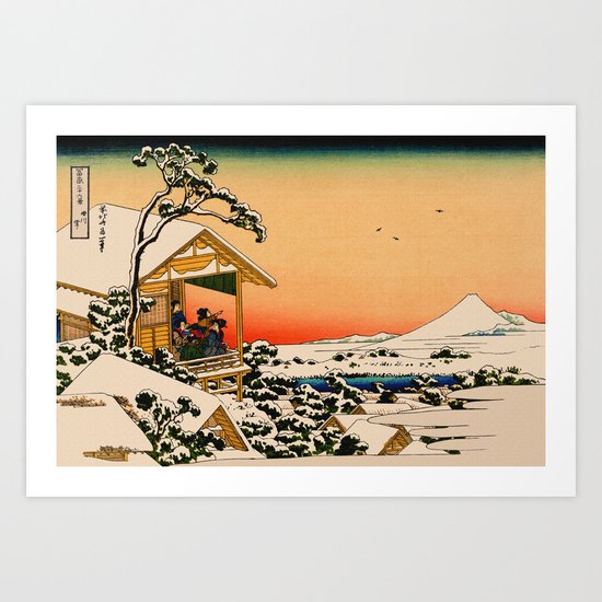 Snow at Koishikawa - Vintage Japanese Art Art Print