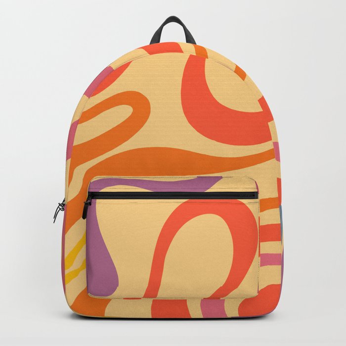 Abstract 70s Pattern Aesthetic Backpack