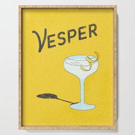 Vesper Martini with a Twist Serving Tray