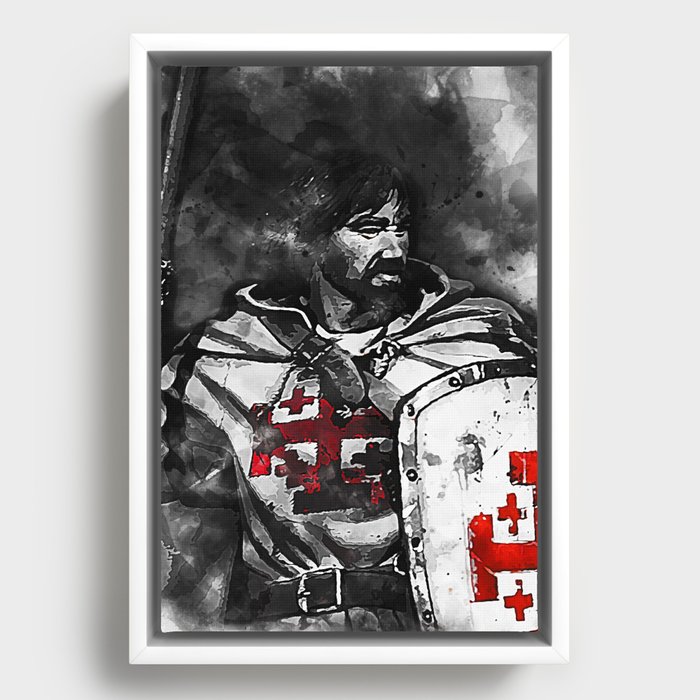 Crusader Warrior Framed Canvas