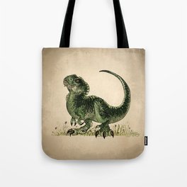 "Baby T-Rex" by Amber Marine ~ watercolor and ink, (Copyright 2013) Tote Bag