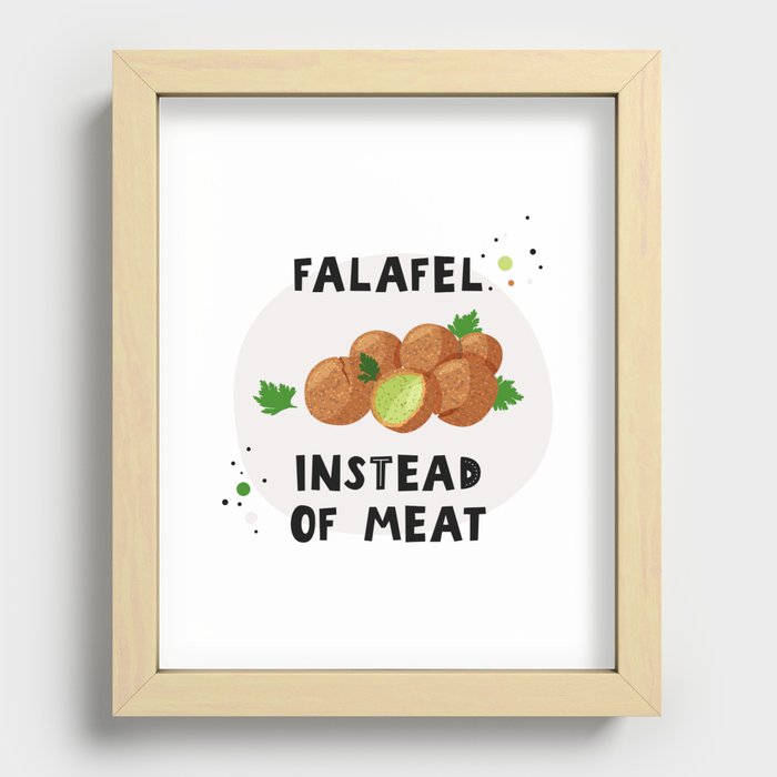 Falafel instead of meat Recessed Framed Print