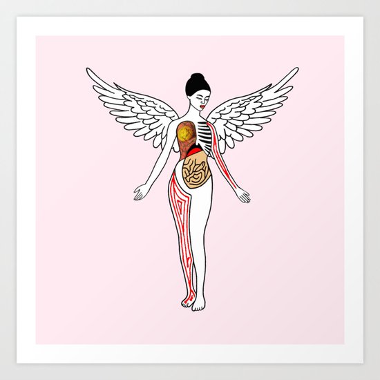Wallpaper Nirvana In Utero Art Print By Pollyjeanbond Society6 For Free