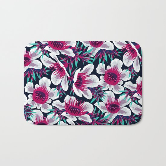Manuka Floral Print - Light Bath Mat