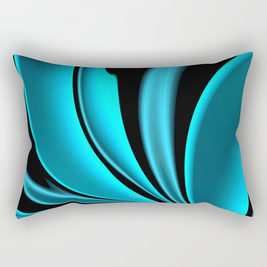 Abstract Fractal Colorways 02 Pacific Blue Rectangular Pillow