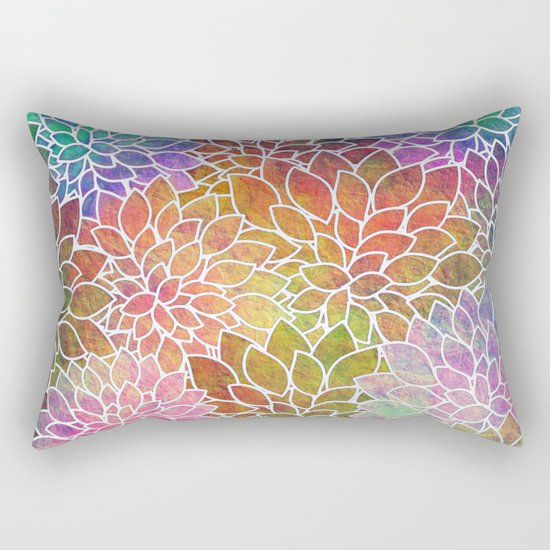 Floral Abstract 6 Rectangular Pillow