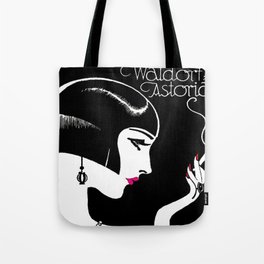 1925 Waldorf Astoria Jazz Age New York City Flapper Vintage Poster Tote Bag