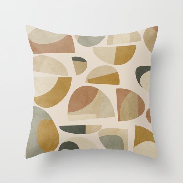 mid modern earth tones Throw Pillow by Ana Rut Bre Fine Art Society6