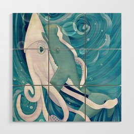 Squid and the whale Wood Wall Art