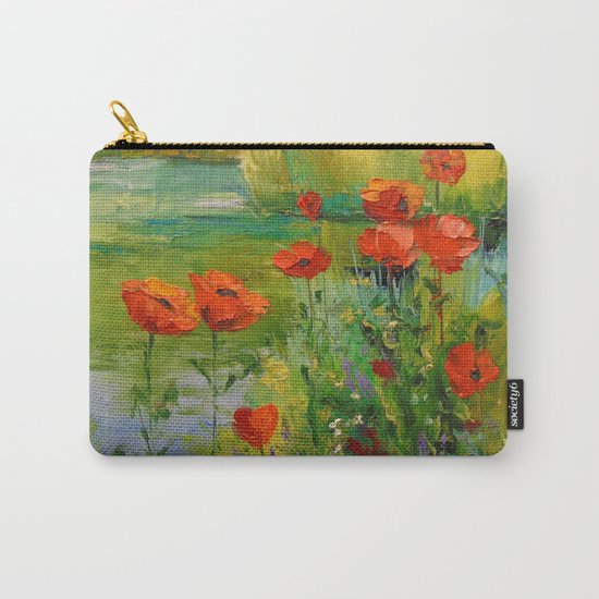 Poppies by the pond Carry-All Pouch