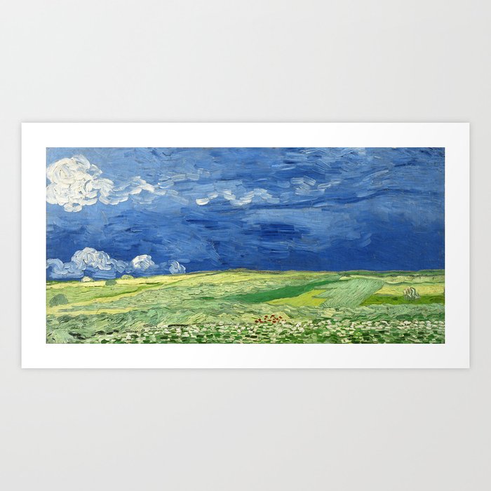 Wheatfield Under Thunderclouds By Vincent Van Gogh Art Print By Palazzoartgallery Society6