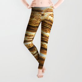 Sand wall abstract textures at golden hour Leggings