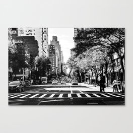 New York City Streets Contrast Canvas Print