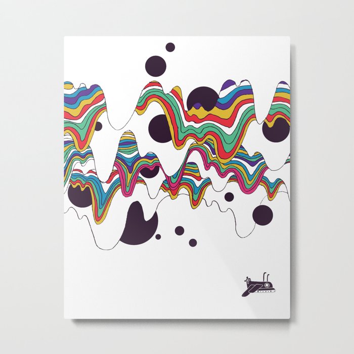 Psychedelic Planet Metal Print