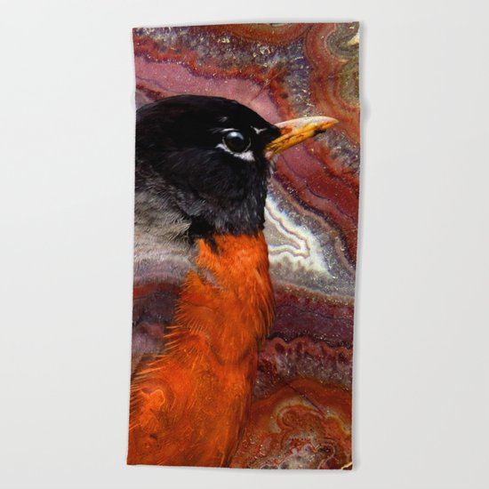 American Robin Beach Towel