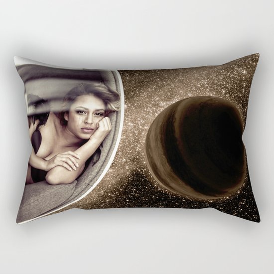 Sad walk in Space Rectangular Pillow