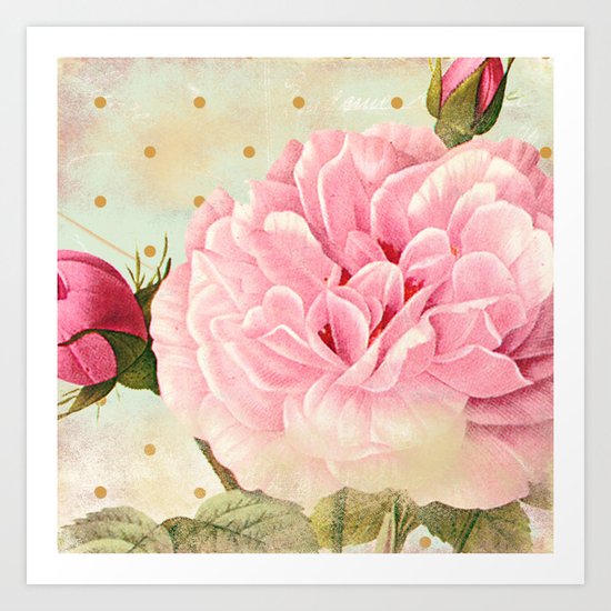 Vintage Flower #7 Art Print