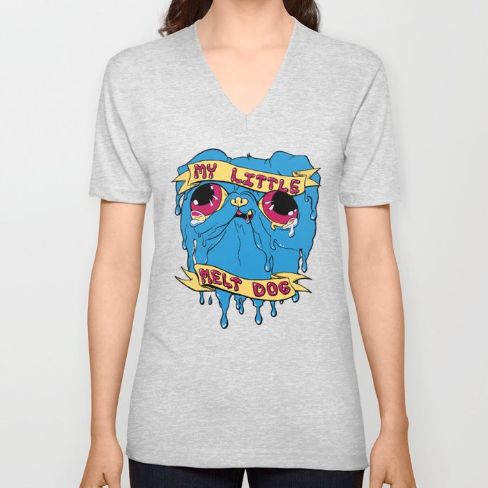 My Little Melt Dog V Neck T Shirt by Sean Withers | Society6