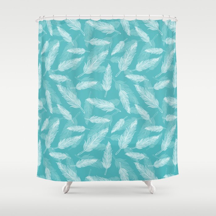 Seamless feathers pattern Shower Curtain