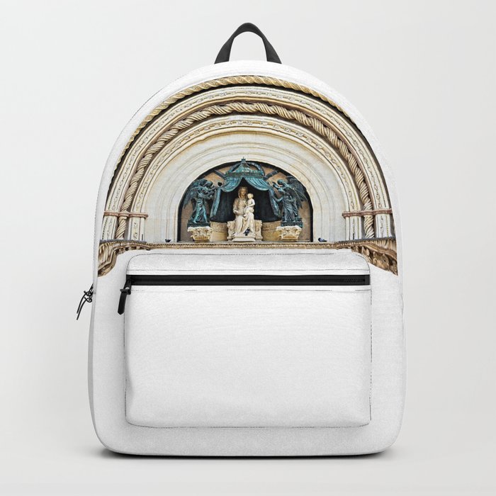 Orvieto Cathedral Madonna and Child Angels Facade Sculpture Backpack
