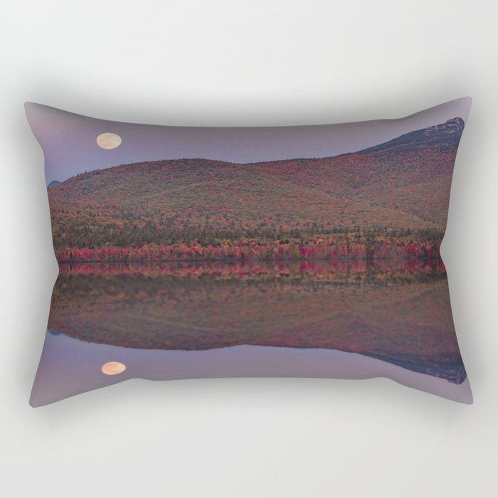 Autumn Mountain Moonrise Rectangular Pillow