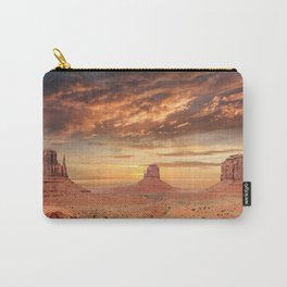 Desert Landscape Sand Park Mountains Orange Sky Fantasy  Carry-All Pouch