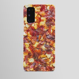 Red Hot Pepper Chili Flakes, Spicy Food Photograph Pattern Android Case