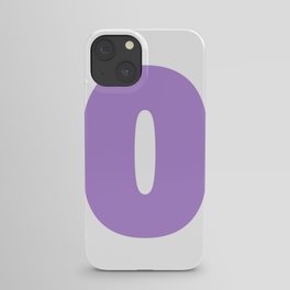 0 (Lavender & White Number) iPhone Case