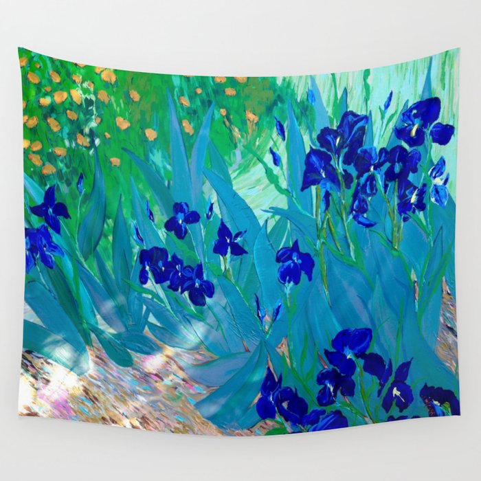 Iris Garden Wall Tapestry
