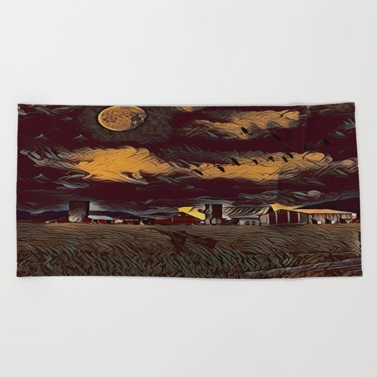 Harvest Moon Beach Towel