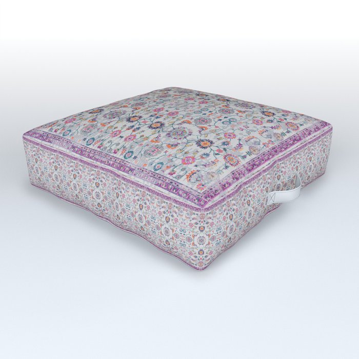 Floral Colorful Oriental Vintage Traditional Moroccan Fabric Style Outdoor Floor Cushion
