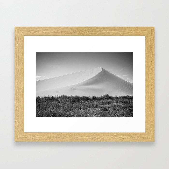 Field Mountain (Black and White) Framed Art Print