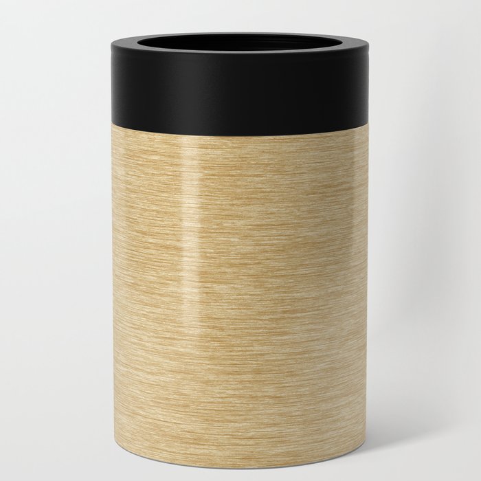 Horizontal Brushed Brass Can Cooler