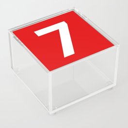 Number 7 (White & Red) Acrylic Box